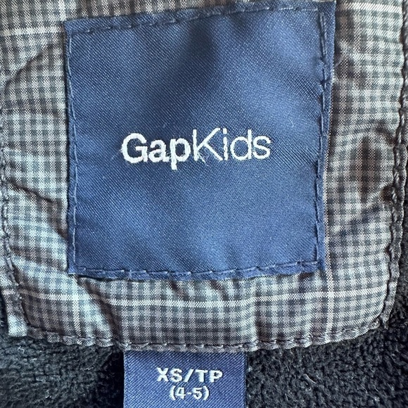Gap Boys Grey Fleece  Lined Rain Jacket Size 4-5 - Picture 5 of 5